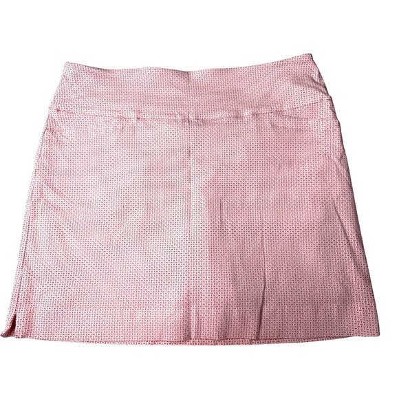 S.C. & Co. Sporty Chic Geometric Print Athletic Coral White Skort XL - Picture 1 of 10